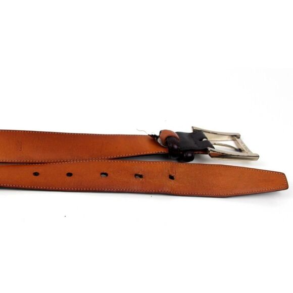 Trafalgar EASTON BROWN GENUINE LEATHER 1 1/8"Wd DRESS MEN'S BELT Sz 38/95 (X88 - Picture 12 of 12